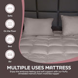CirclesHome Grey Futon Mattress Toppers with Anti-Slip Anchors - Futon Cover Filled with Plush Down Alternative Fill - Full Size Futon Cover is Soft, Comfortable and Allergy Free (Size: 54 x 75 x 2) CIRCLESHOME