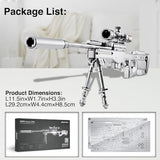Piececool 3D Puzzles for Adults, AWM Sniper Rifle Gun Model to Build Kits DIY Assembly Super Magnum Metal Model Kits Birthday Gifts Hobbies for Adult, Beginners Level