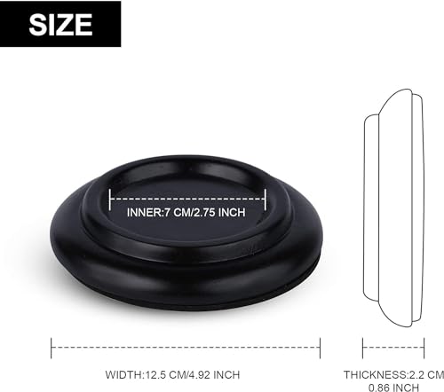 FameFame Solid Wood Piano Caster Piano Leg Floor Protectors, 3-Pack Grand Piano Caster Cups with Non-Slip & Anti-Noise Foam (Black) FameFame