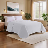 HollyHOME Luxury Checkered Super Soft Solid Single Pinsonic Quilted Bed Quilt Bedspread Bed Cover, White, Twin HollyHOME