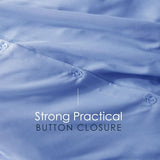 Hearth & Harbor Calm Blue Duvet Cover Queen Size - 3 Piece Soft Double Brushed Bedding Set - Includes 1 Queen Duvet Cover with Button Closure 90x90 inches and 2 Pillow Shams Hearth & Harbor