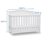 Delta Children Emery 4-in-1 Convertible Baby Crib - Greenguard Gold Certified, White Delta Children