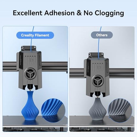 Creality 3D Printer Filament 1.75mm 4KG, PLA Filament Bulk +/- 0.02mm, 4 Pack 1kg Spool(2.2lbs) 3D Printing Filament Fits for Most FDM 3D Printers, Black White Blue Red Creality