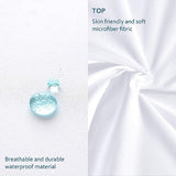Waterproof Mattress Protector King Size,Mattress Cover Protector, Smooth Top Mattress Protector for Kids, Breathable Skin Friendly and Noiseless Fitted Sheet,King Size,Polyester Moonsea