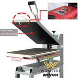 16x24 Heat Press Machine | Large Heat Press 110V 2000W with Infrared Positioning & Stand | Fast-Heating Durable Manual Press for T-Shirts, Metal, Ceramics DTF & Sublimation WUMSTOT