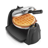 Hamilton Beach Belgian Waffle Maker with Removable PFAS-Free Durathon Nonstick Coated Plates, Easy Flip, Ceramic Grids, Black (26031) Hamilton Beach