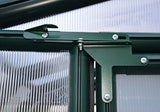 Palram - Canopia Rion Prestige 8 Ft. x 12 Ft. Greenhouse, Large Twin Wall Polycarbonate Heavy Duty Green House DIY Kit for Garden, Plants, Walk-in for Outdoors with Window Vent (Green) RION