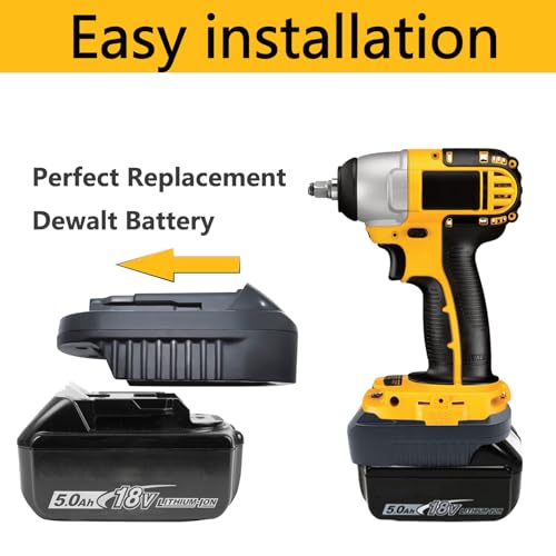 Echoyee MT20DL Battery Adapter, Compatible with Makita 18v Lithium Battery, Convert to Dewalt 18v-20v Lithium Batteries, Work Compatible with Dewalt 18v-20v Cordless Power Tools - WoodArtSupply