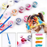 Framed Paint by Numbers Kits for Kids- Number Painting DIY Craft Kits - 16x12 Inch Acrylic Oil Painting On Canvas with Framed - Painting Set for Kids & Beginner & Adult, Colorful Sea Turtle Tookeen