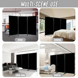 JVVMNJLK Indoor Room Divider, Portable Office Divider, Room Divider Wall Screen 3 Panel, Folding Partition Privacy Screen Walls Dividers for Room Separator 102" W x 71.3" H,Black JVVMNJLK