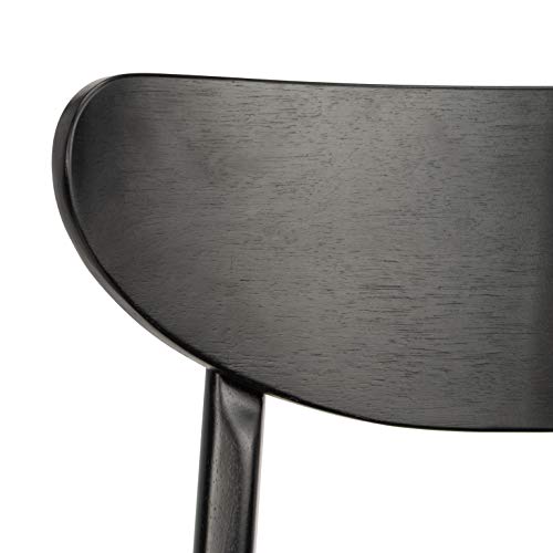 Safavieh Home Lucca Retro Black Dining Chair, Wood, Set of 2 Safavieh
