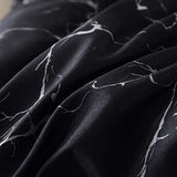 Caressma Black Marble Comforter Set Full Size, 3 Pieces Modern Pattern Soft Microfiber Bedding Comforter Set, Down Alternative Comforters for All Season (79 * 90") Caressma