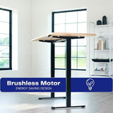 VIVO Electric Stand Up Desk Frame Workstation, Frame Only with 220 lbs Capacity, Brushless Motor Standing Height Adjustable Legs with Memory Controller, Black, DESK-V100EBY VIVO