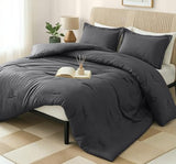 Queen Comforter Set 3 Piece Grey by Utopia Bedding, Comforters Queen Size, Bedding Comforters Sets, Down Alternative Soft Bed Set, 1 Comforter (88 x 88 inches) 2 Pillow Shams (20 x 26 inches) Utopia Bedding