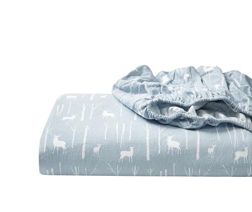 Eddie Bauer - Flannel Sheets Full Size, Anti-Pilling & Wrinkle Resistant Cotton, Touchably Soft for All-Season Comfort - Bed Sheets with Matching Pillowcases & Fitted Sheet (Birch Forest) Eddie Bauer