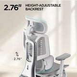 Hbada E3 Air Ergonomic Office Chair, Big and Tall Office Chair - with 3-Zone Dynamic Lumbar Support, 3D Adjustable Headrest, 3D Adjustable Armrests, Swivel, Grey(No Footrest) Hbada