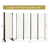 Giantex 5.6 Ft Tall 4 Panel Room Divider White, Lightweight Portable Folding Privacy Screen, Freestanding Partition Wall Divider and Separator for Bedroom Home Office Apartment Studio Giantex