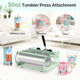 Slendor 5 in 1 Heat Press Machine 12x15 inch Sublimation Heat Press 360° Swing Away Heat Transfer Digital T-Shirt Pressing with 30OZ 20OZ Tumbler Press, Multifunction Combo for Hat Cap Plate Slendor