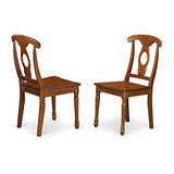 East West Furniture PONA7-SBR-W 7 Piece Kitchen Table Set Consist of an Oval Dining Table with Butterfly Leaf and 6 Dining Chairs, 42x60 Inch, Saddle Brown East West Furniture