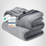 Bedsure GentleSoft Fleece Bed Blankets Queen Size Grey - Soft Warm Spring Blanket Lightweight Cozy Luxury Microfiber, Room Home Decor Gifts for Women and Men, 90x90 inches Bedsure