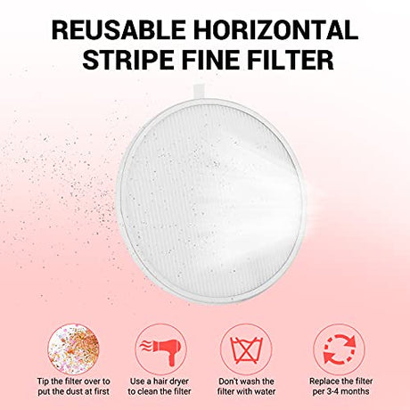 MelodySusie Nail Dust Collector Replacement Filter 6 Pack, Reusable Dust Filter for MelosySusie Nail Dust Collector Vacuum Fan Dust Collector Extractor Electric Dust Suction Machine MelodySusie