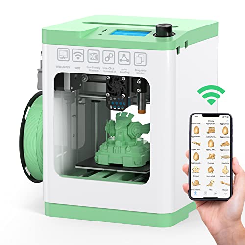 Tina2S 3D Printer with WiFi Cloud Printing, Fully Assembled and Mini 3D Printer for Beginners and Kids with Auto Leveling, High Precision Printer with Smart Control and Heated Spring Steel Bu - WoodArtSupply