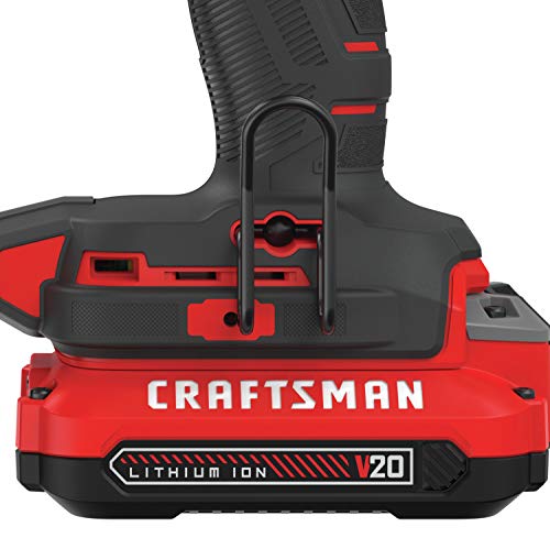 CRAFTSMAN V20 Cordless Finish Nailer Kit, Nail Gun, 16GA, 2-1/2 Nails, Battery and Charger Included (CMCN616C1) - WoodArtSupply