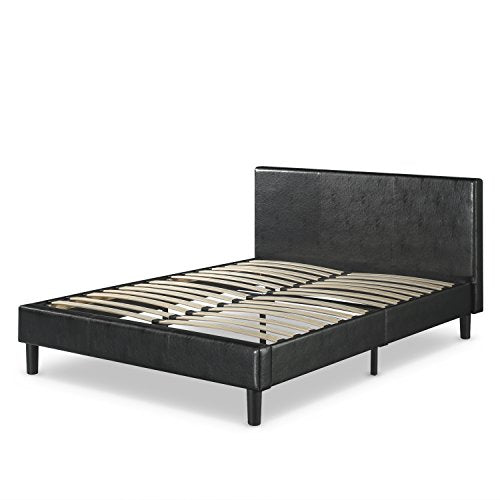 ZINUS Jade Faux Leather Upholstered Platform Bed Frame, Mattress Foundation with Wood Slat Support, No Box Spring Needed, Easy Assembly, Queen Zinus