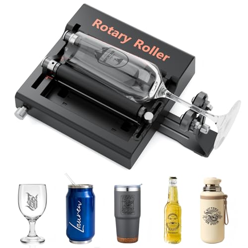 Roatry WAINLUX K10 Laser Rotary Aattachment for Laser Engraver and Cutter Rotary Roller,Engraver Accessory Y-axis Rotary Roller for Engraving Cylindrical Objects, Wine Glass, Tumbler, Pen WAINLUXPRO