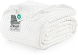 Utopia Bedding White 100% Cotton Waffle Blanket 300 GSM [King - 90x108 Inch] Soft Lightweight Breathable Bed Blanket for All Season Utopia Bedding