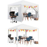 LEMY Party Tent,10'x10' Outdoor Gazebo Canopy Tent with Removable Sidewalls Windows,White Waterproof Heavy Duty Tent for Party,Wedding,Events,Beach,BBQ LEMY