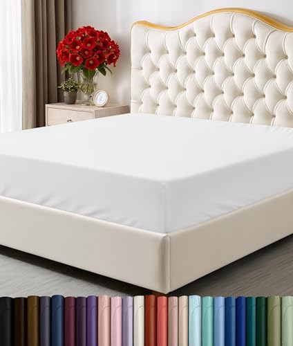 Utopia Bedding Queen Fitted Sheet - Bottom Sheet - Deep Pocket - Soft Microfiber - Shrinkage and Fade Resistant - Easy Care -1 Fitted Sheet Only (White) Utopia Bedding