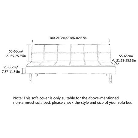 Cornasee Stretch Futon Cover Slipcovers Full Size,Fully Folding Armless Sofa Bed & Couch Protector,Machine Washable (Red) Cornasee