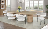 Dobby 90"-123" Extendable Oval Wooden Mid Century Modern Dining Table with Double Pedestal Base, Oval Dining Table for 6 People, Large Modern Dininig Room Table for Home, (Light Oak) Best Master Furniture