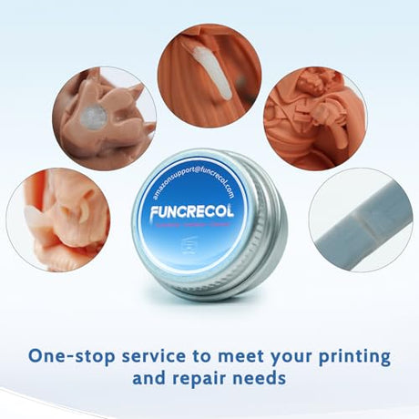 FUNCRECOL 3D Printer Resin, 16K Upgraded Standard Photopolymer Resin, 405nm Fast UV-Curing Low Odor High Precision 3D Printing Resin for LCD/DLP/MSLA 3D Printer, 16K White 1000g FUNCRECOL