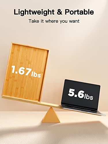 Bamboo Bed Tray Table with Foldable Legs, Breakfast Tray for Sofa, Bed, Eating, Working, Used As Laptop Desk Snack Tray by Pipishell Pipishell