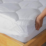 Queen Mattress Pad, 8-21" Deep Pocket Protector Ultra Soft Quilted Fitted Topper Cover Fit for Dorm Home Hotel -White Favorland
