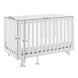 Storkcraft Beckett Convertible Crib (White) – Converts from Baby Crib to Toddler Bed and Daybed, Fits Standard Full-Size Crib Mattress, Adjustable Mattress Support Base Storkcraft