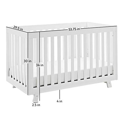 Storkcraft Beckett Convertible Crib (White) – Converts from Baby Crib to Toddler Bed and Daybed, Fits Standard Full-Size Crib Mattress, Adjustable Mattress Support Base - WoodArtSupply