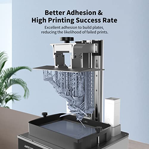 ANYCUBIC Water Washable 3D Printer Resin, 405nm High Precision UV-Curing 3D Resin, Low Shrinkage Standard Photopolymer Resin for 8K Capable LCD DLP Resin 3D Printer Printing (Grey + Grey, 2000g) ANYCUBIC