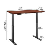 Bush Business Furniture Move 60 Electric Ergonomic Sit-Stand Computer Table for Home and Professional Office, 48W x 24D, Hansen Cherry Bush Business Furniture
