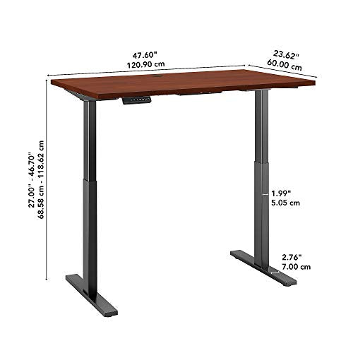 Bush Business Furniture Move 60 Electric Ergonomic Sit-Stand Computer Table for Home and Professional Office, 48W x 24D, Hansen Cherry - WoodArtSupply