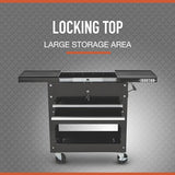 Ironton 28in. 2-Drawer Tool Cart - 30-1/2in.L x 14-1/2in.W x 33in.H, 350-Lb. Capacity Ironton