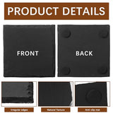 24 PCS Slate Coasters Black Square 4 Inch Bulk Rock, Blank Laser Engraving, Scratch Resistant Bottom, Home Office Kitchen Gift Wedding Bar Party DASSNANE