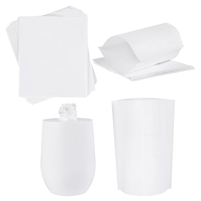 OLONTRIC 6 x 7 Inch White Sublimation Shrink Wrap Sleeve for 12 OZ Sublimation Wine Tumbler and Other Sublimation Blanks, Heat Transfer Shrink Wrap Sleeve for Print by Oven, 50 Pcs Shrink Wrap Film