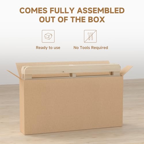 LILYPELLE Floor Bed Frame, Foldable Tatami Bed Frame, Breathable Moisture-Proof Bed Plate, Japanese Floor Bed, Wood Slatted Floor Bed Frame for Floor Sleeping or Futon Mattress, Twin LILYPELLE