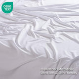 3 Piece Washed Ultra Soft Twin Bed Sheet Set,16inches Deep Pocket White Fitted Sheet Twin Size & Flat Sheet & Pillowcase, Prewashed Brushed Microfiber - Breathable, Fade Resistant,Easy Care Ranunculus