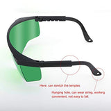 Comgrow 2 Packs Green Laser Safety Glasses for UV Protection Laser with 200nm-450nm 800nm-2000nm Infrared Light for Laser Engraving Goggles Eye Protection with Adjustable Frame Temple Box Comgrow