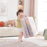 Givjoy Foldable Floor Mattress for Kids, Glow in The Dark Purple Horse Toddler Washable Folding Floor Mat for Nap Daycare, Child Trifold Futon Sofa Bed with Storage Bag for Playroom Girls and Boys Givjoy