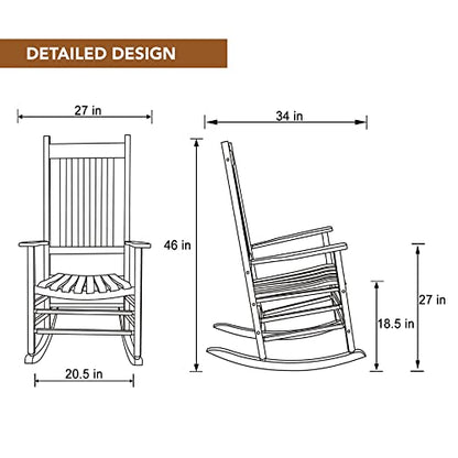 Shine Company Vermont Rocking Chair – Oak - WoodArtSupply